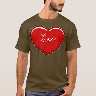 Camiseta Mão Desenhada Coração Lei Primeiro Nome Corações E