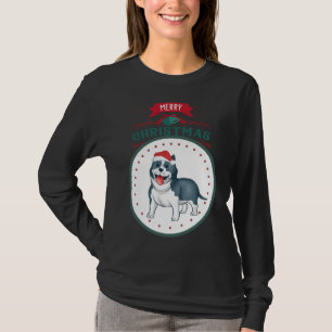 Camiseta Mão Desenhada De Lâmpada Com Santa Feliz Chris