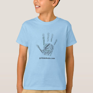 Camiseta Mão do azul do t-shirt do miúdo de GoTeamKate