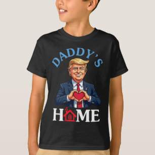 Camiseta Mão em Coração ao Estilo Trump Divertido Papai Est