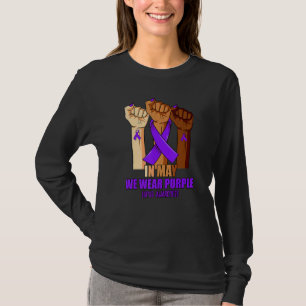 Camiseta Mão Em Maio Vestimos Mês de Consciência do Lúpus R