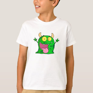 Camiseta Mão engraçada arte verde tirada dos desenhos