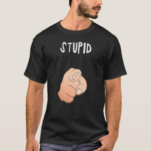 Camiseta Mão Estúpida Ironia & Sátira Para Nerds Ponto@u