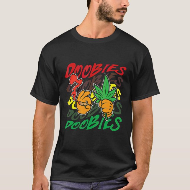 Camiseta Mão fumando maconha fuma baseado (Frente)