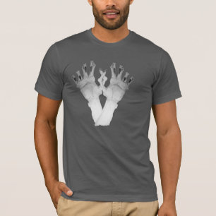 Camiseta Mão horível assustador do monstro com arte longa