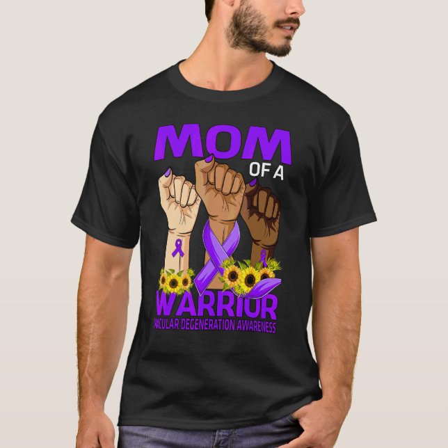 Camiseta Mão Mãe De Um Guerreiro Com Degeneração Macular (Frente)
