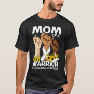 Camiseta Mão Mãe De Um Guerreiro Pós-Parto Depressão Awaren