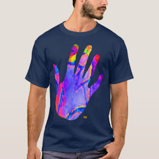 Camiseta Mão néon - Néon hand