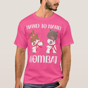Camiseta Mão Para Mão De Wombat Engraçado, Sobrevoado Austr