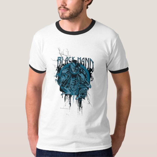 Camiseta Mão Preta - Colagem Gráfica (Frente)