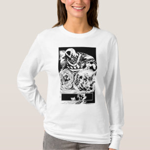 Camiseta Mão preta com painel 2 do crânio