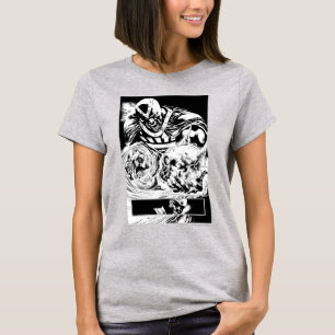Camiseta Mão preta com painel 2 do crânio