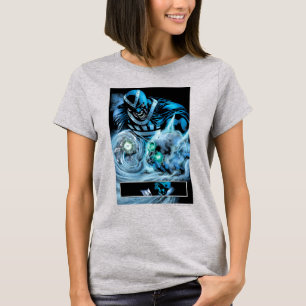 Camiseta Mão preta com painel do crânio