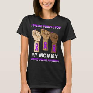 Camiseta Mão Silenciosa Eu Visto Roxo Para Minha Mamãe Domé
