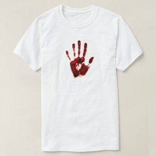 Camiseta Mão Vermelha Assustadora de Halloween (Estilo Nº 2