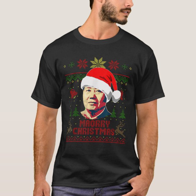 Camiseta Mao Zedong - Natal engraçado (Frente)