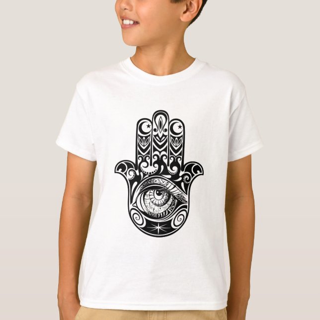 Camiseta Mão Zendoodle de Hamsa (Frente)