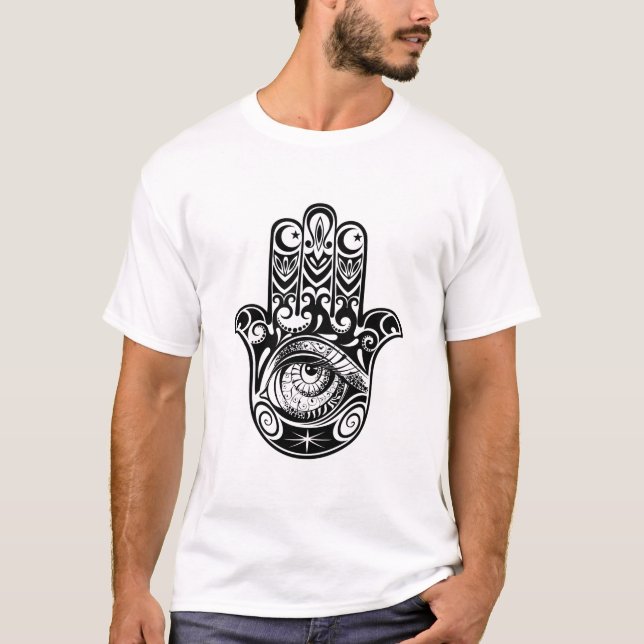 Camiseta Mão Zendoodle de Hamsa (Frente)