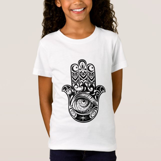 Camiseta Mão Zendoodle de Hamsa (Frente)