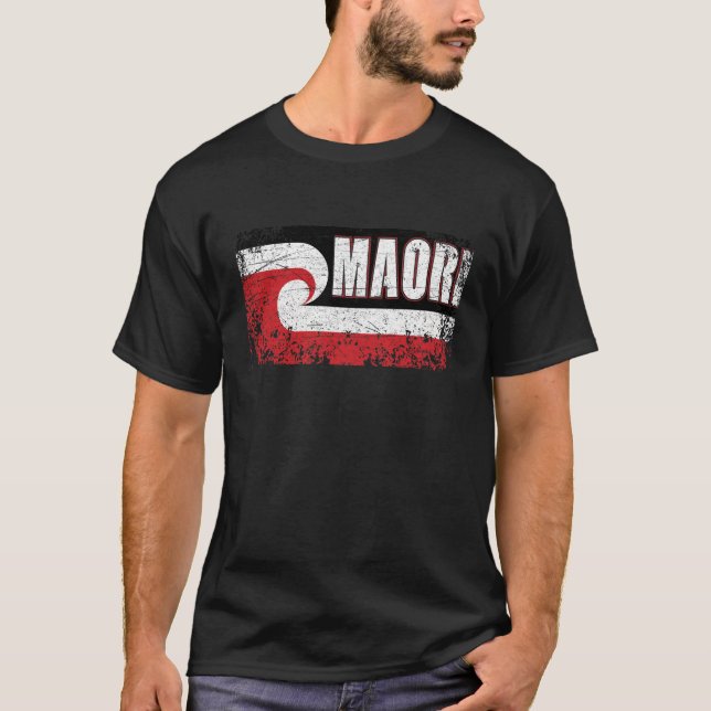 Camiseta Maori Flag Nova Zelândia (Frente)