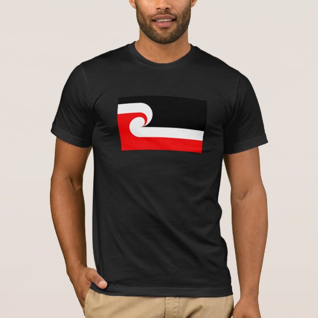 Camiseta Maori Flag Nova Zelândia Flag T-Shirt (Frente)