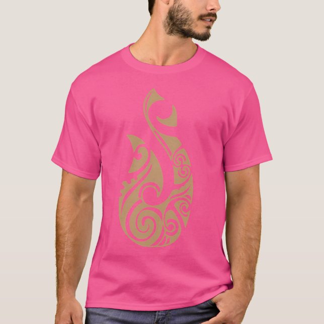Camiseta Maori Hei Matau Fishhook Tattoo Idea (Frente)