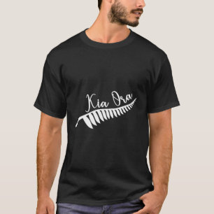 Camiseta Maori Kia Ora Silver Fern Tatuagem Tribal Nova Zel