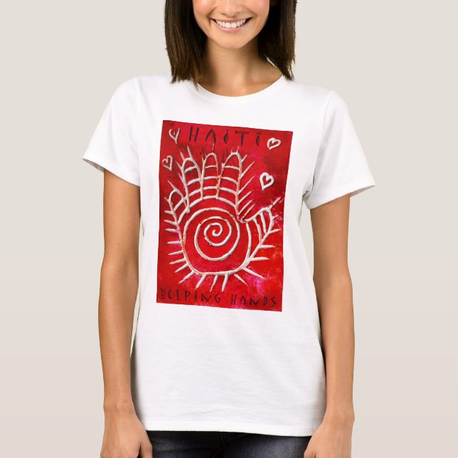 Camiseta Mãos amiga para Haiti (Frente)