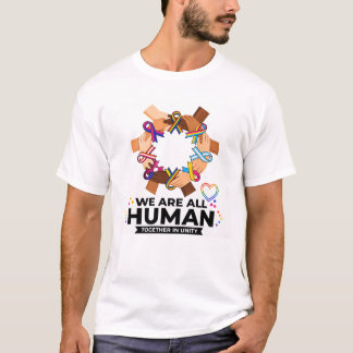 Camiseta mãos arco-íris do orgulho LGBTQ humano