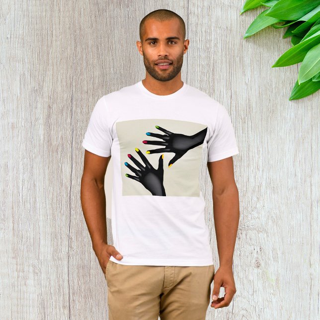 Camiseta Mãos Com Unhas Nainadas Mens T-Shirt (Criador carregado)