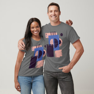 Camiseta Mãos de abstrato segurando uma caneca de café a va