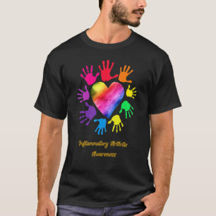 Camiseta Mãos de Consciência da Artrite Inflamatória