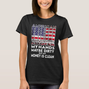 Camiseta Mãos de homem estão sujas meu dinheiro está limpo
