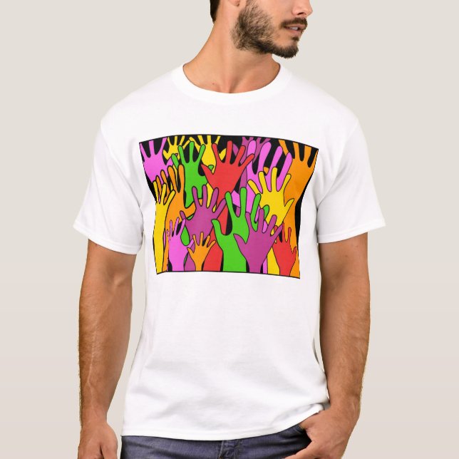 Camiseta Mãos de ondulação (Frente)