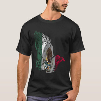 Camiseta Mãos de Oração de Bandeira do México