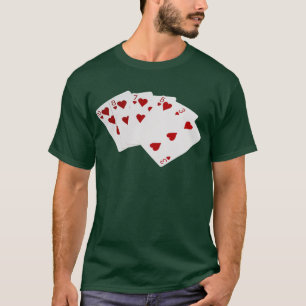 Camiseta Mãos de pôquer - Esvaziar - Cabeça de Coração