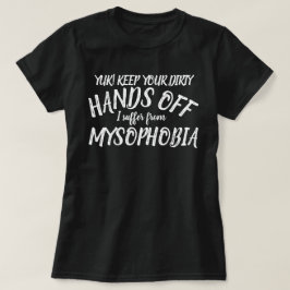 Camiseta Mãos de Yuk fora que eu sofro do t-shirt do