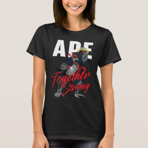 Camiseta Mãos Diamantes Ape Juntas Fortes Segurando Bananas