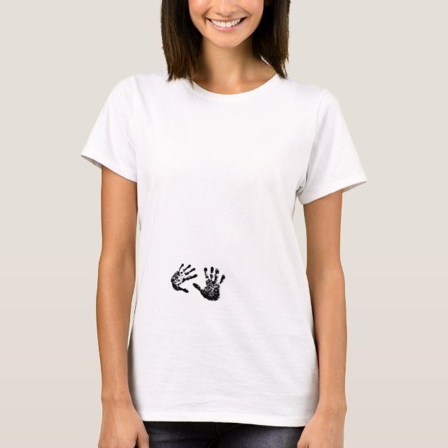 Camiseta Mãos do bebê a bordo - (Frente)