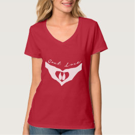 Camiseta Mãos do Coração de Goat Love Segurando Hoof
