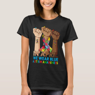Camiseta Mãos Em Abril Vestimos Mês de Consciência do Autis