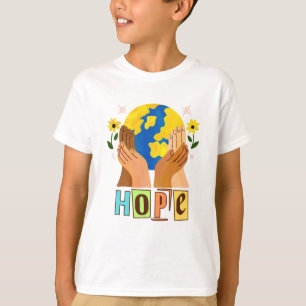 Camiseta Mãos Espertas Segurando a Terra Design