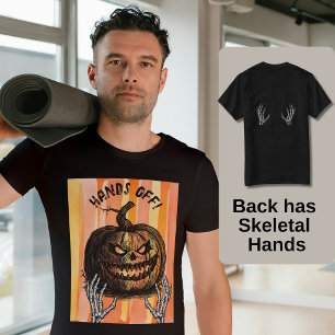 Camiseta Mãos Esqueléticas Sinistras E Jack-o-lantern Sinis