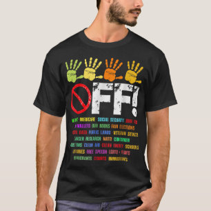 Camiseta Mãos Fora Da Minha Segurança Social E Protesto Med