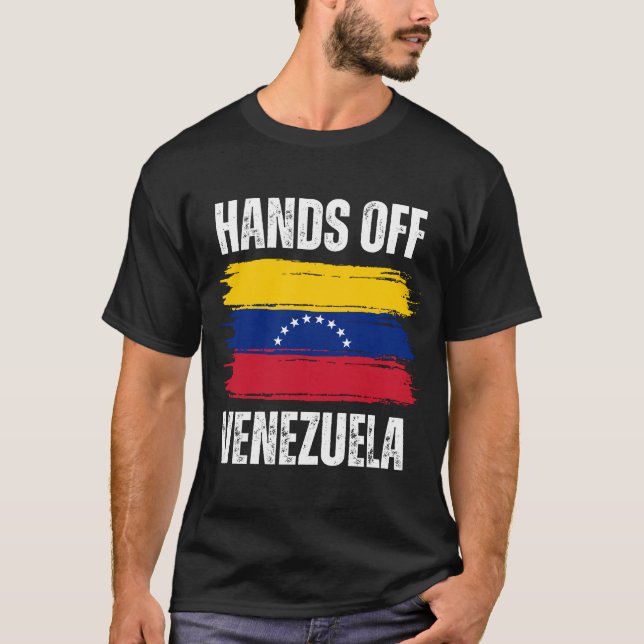 Camiseta Mãos Fora da Venezuela (Frente)