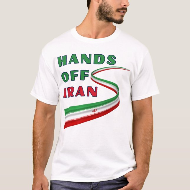 Camiseta Mãos Fora do Irã (Frente)