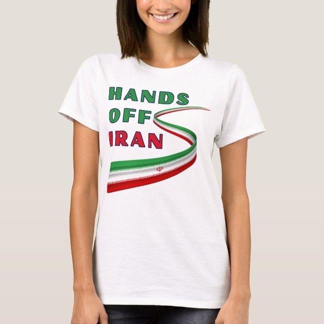 Camiseta Mãos Fora do Irã (Frente)