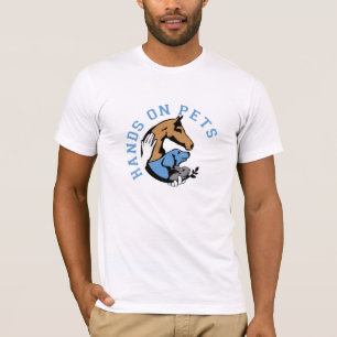 Camiseta mãos nos animais de estimação