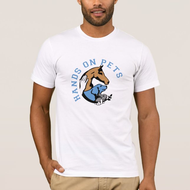 Camiseta mãos nos animais de estimação (Frente)