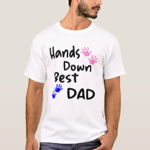 Camiseta Mãos para Baixo as Melhores Crianças Pais Artesana
